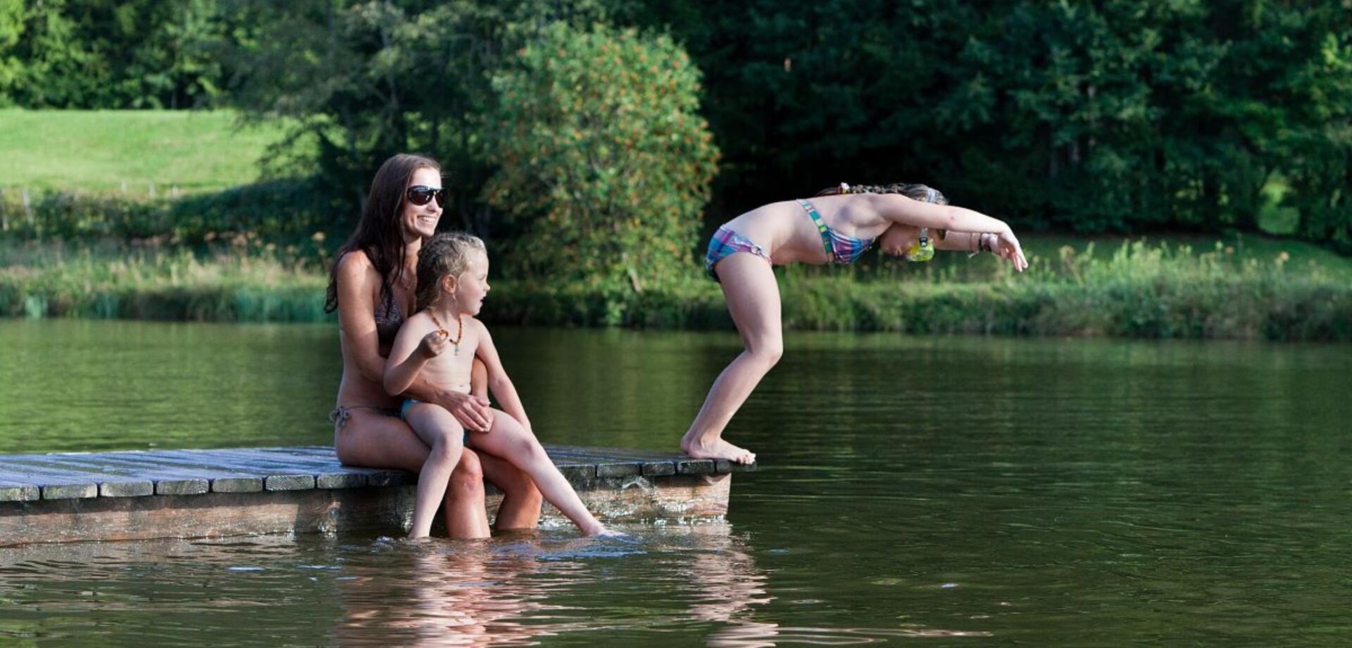 family swimming holiday kitzbühel summer