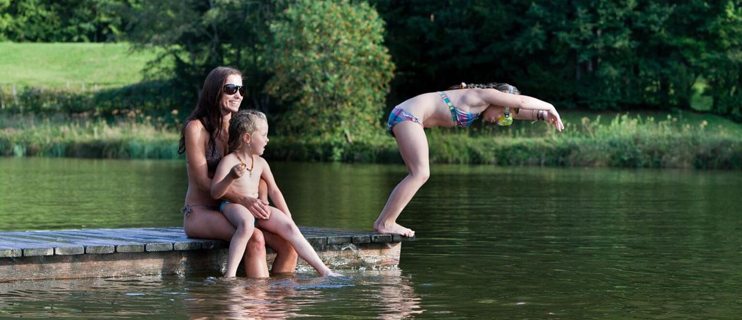 family swimming holiday kitzbühel summer